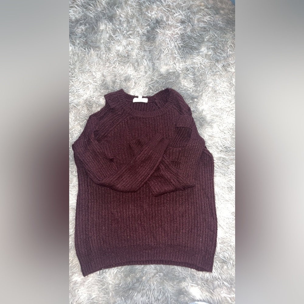 Burgundy purple sweater